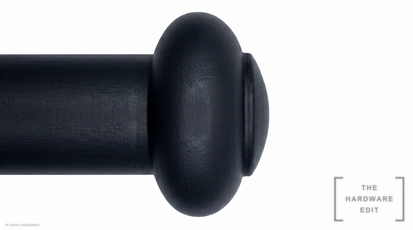 Button finial – Black (AI colour visualisation)