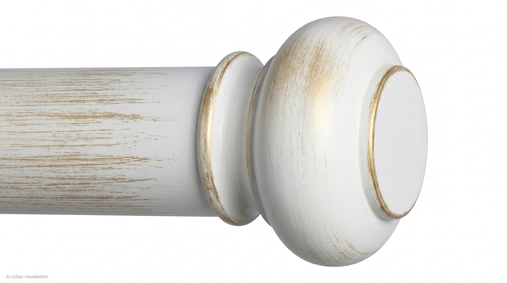 Button finial – Gold over White (AI colour visualisation)