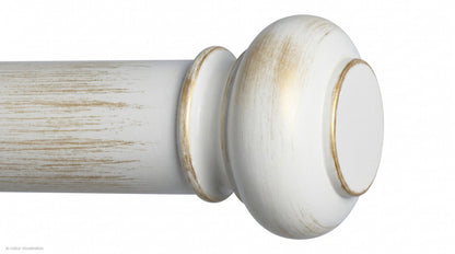 Button finial – Gold over White (AI colour visualisation)