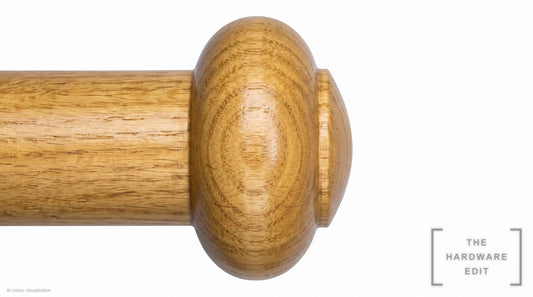 Button finial – Light Oak (AI colour visualisation)