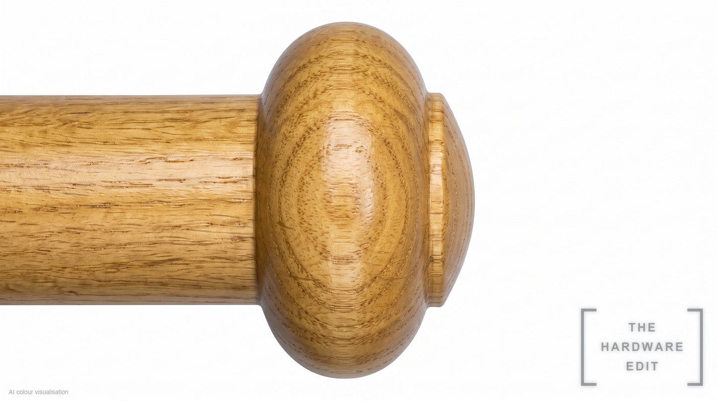 Button finial – Light Oak (AI colour visualisation)