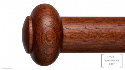 Button finial – Natural Mahogany (AI colour visualisation)