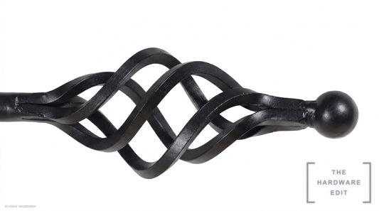 Cage finial – Black (AI colour visualisation)