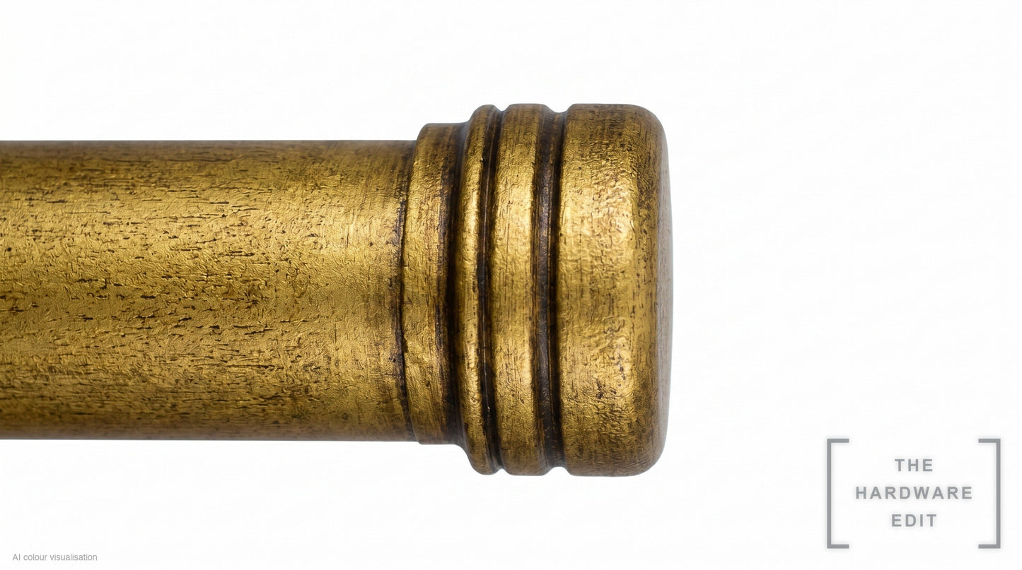 Cap finial – Antique Gilded (AI colour visualisation)