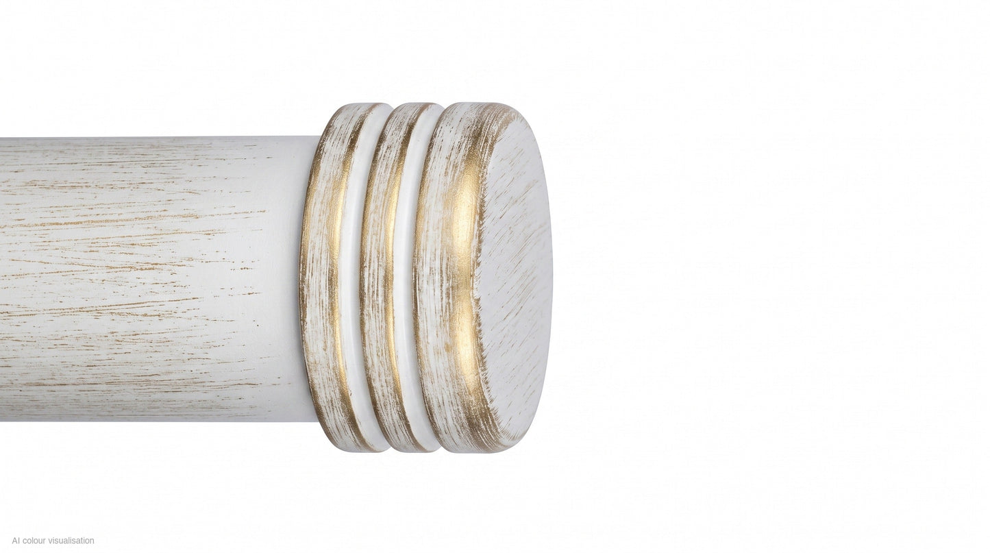 Cap finial – Gold over White (AI colour visualisation)