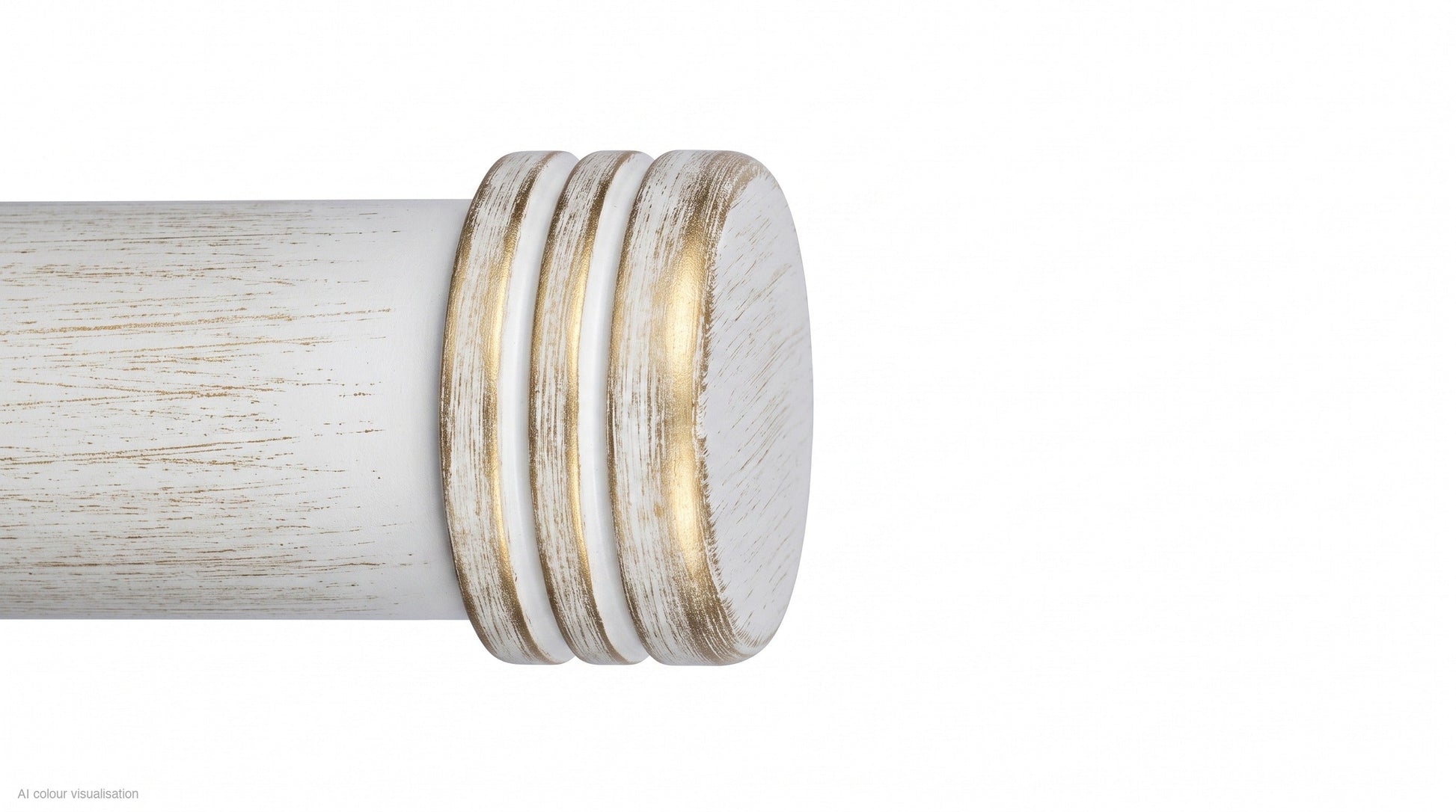 Cap finial – Gold over White (AI colour visualisation)