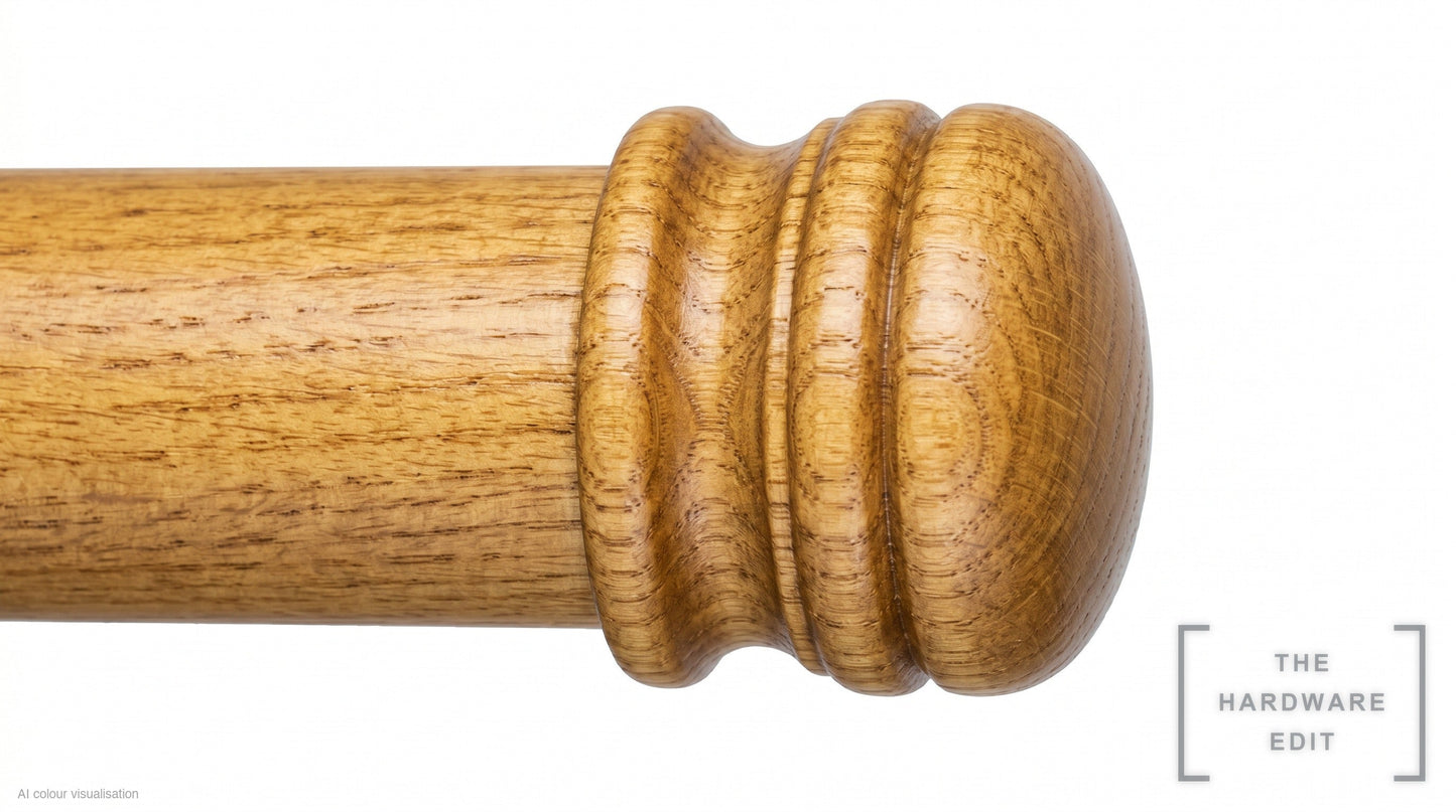 Cap finial – Light Oak (AI colour visualisation)
