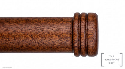 Cap finial – Natural Mahogany (AI colour visualisation)