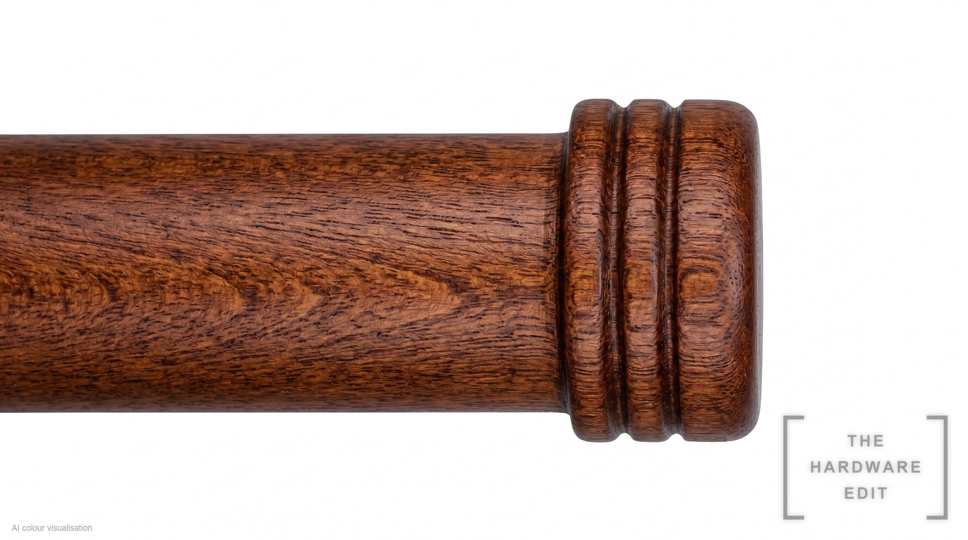 Cap finial – Natural Mahogany (AI colour visualisation)