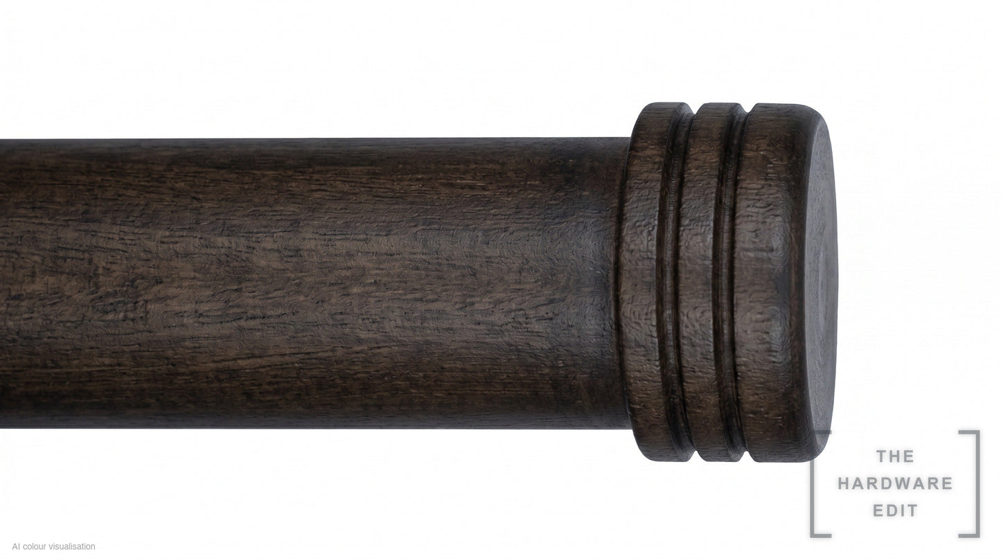 Cap finial – Walnut (AI colour visualisation)