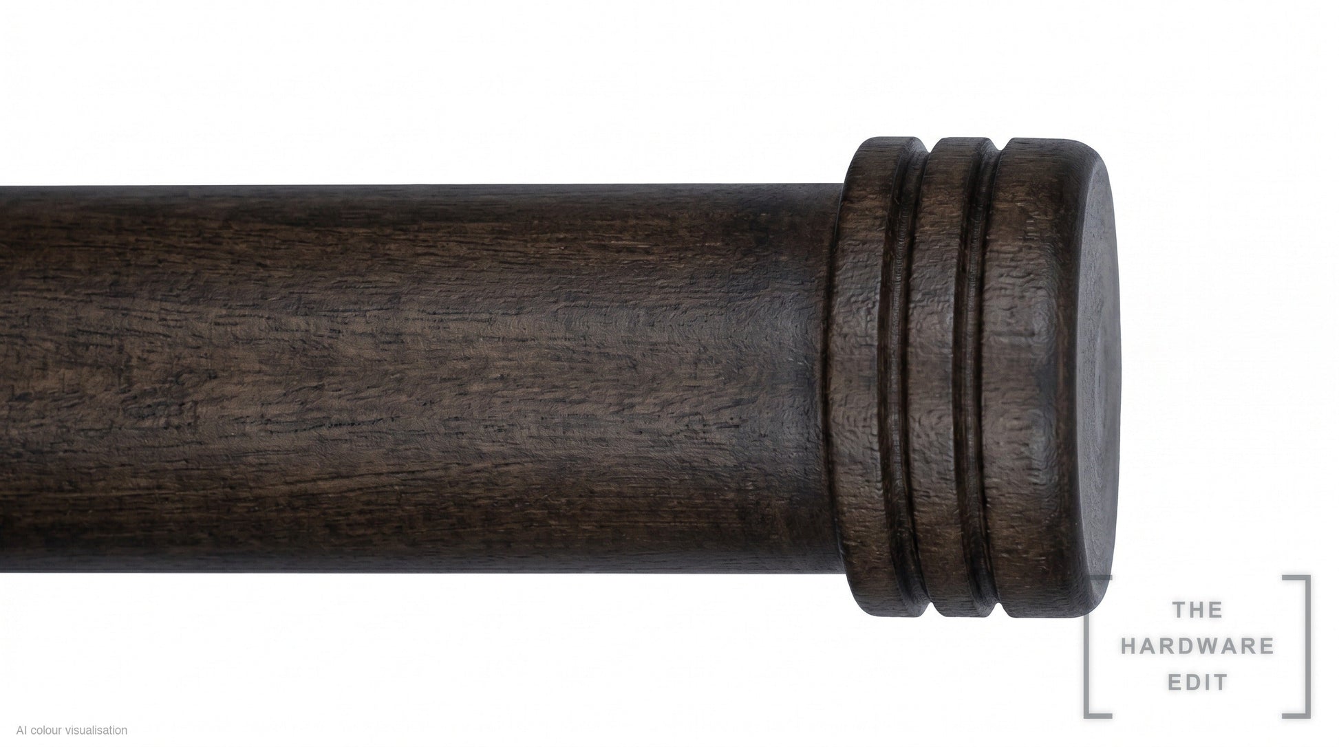 Cap finial – Walnut (AI colour visualisation)
