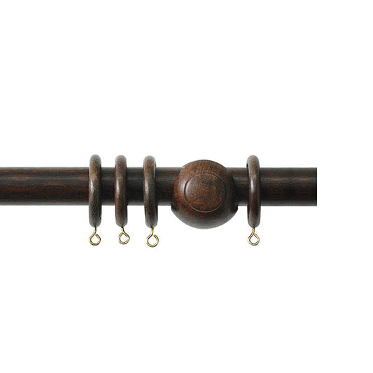 Jones Cathedral 30mm Wooden Curtain Pole, Oak