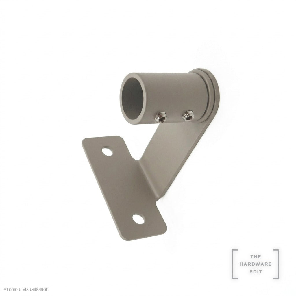 Café rod face fix bracket, long projection, Ash