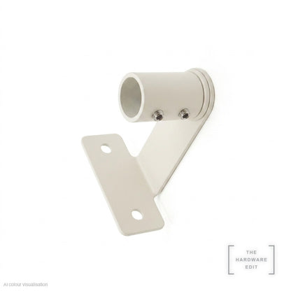 Café rod face fix bracket, long projection, Chalk