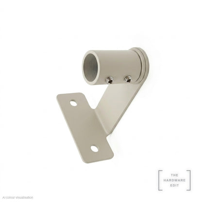 Café rod face fix bracket, long projection, Oyster