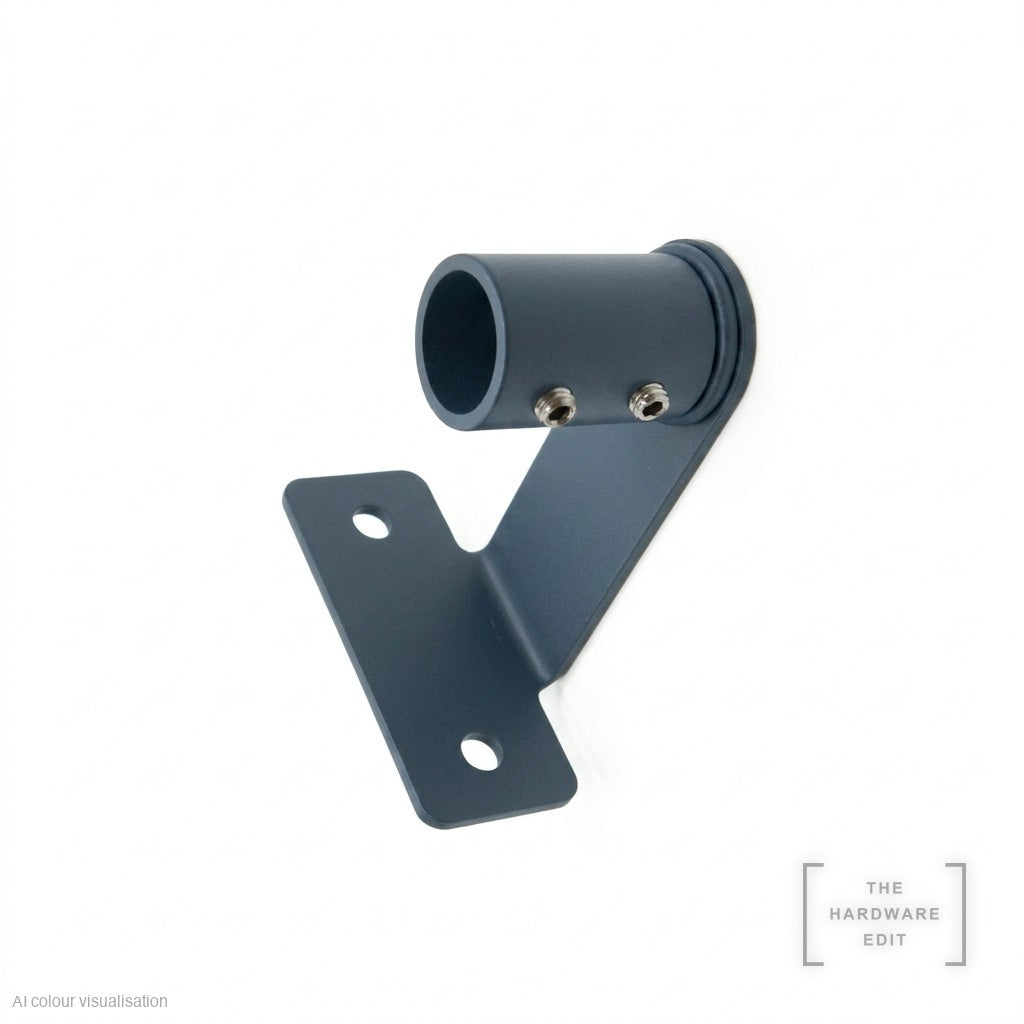 Café rod face fix bracket, long projection, Slate
