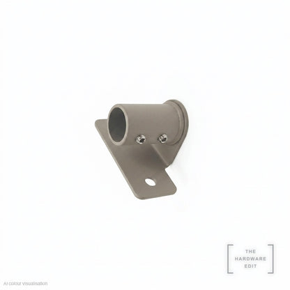 Café rod face fix bracket, short projection, Ash