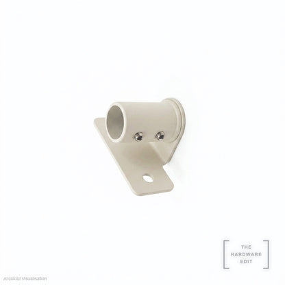Café rod face fix bracket, short projection, Chalk