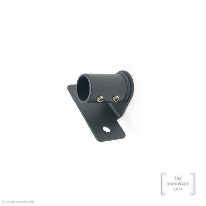 Café rod face fix bracket, short projection, Graphite