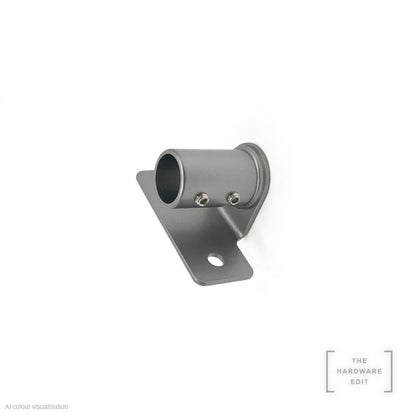 Café rod face fix bracket, short projection, Pewter