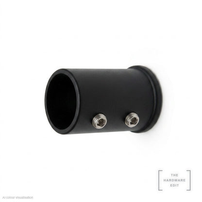 Café rod recess fix bracket, Black