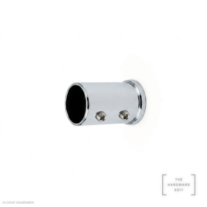 Café rod recess fix bracket, Chrome