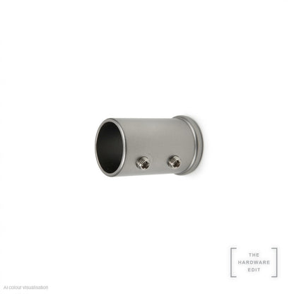 Café rod recess fix bracket, Pewter