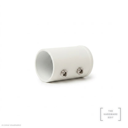 Café rod recess fix bracket, White