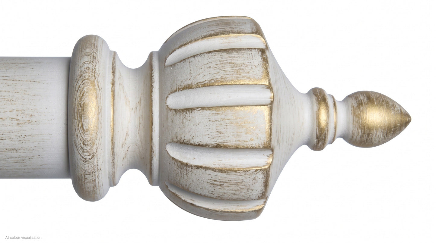 Crown finial – Gold over White (AI colour visualisation)