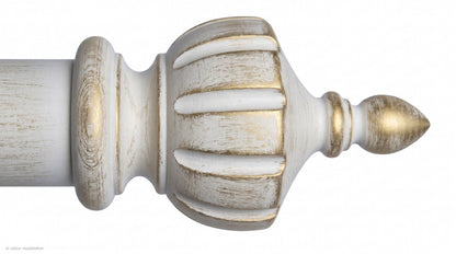 Crown finial – Gold over White (AI colour visualisation)