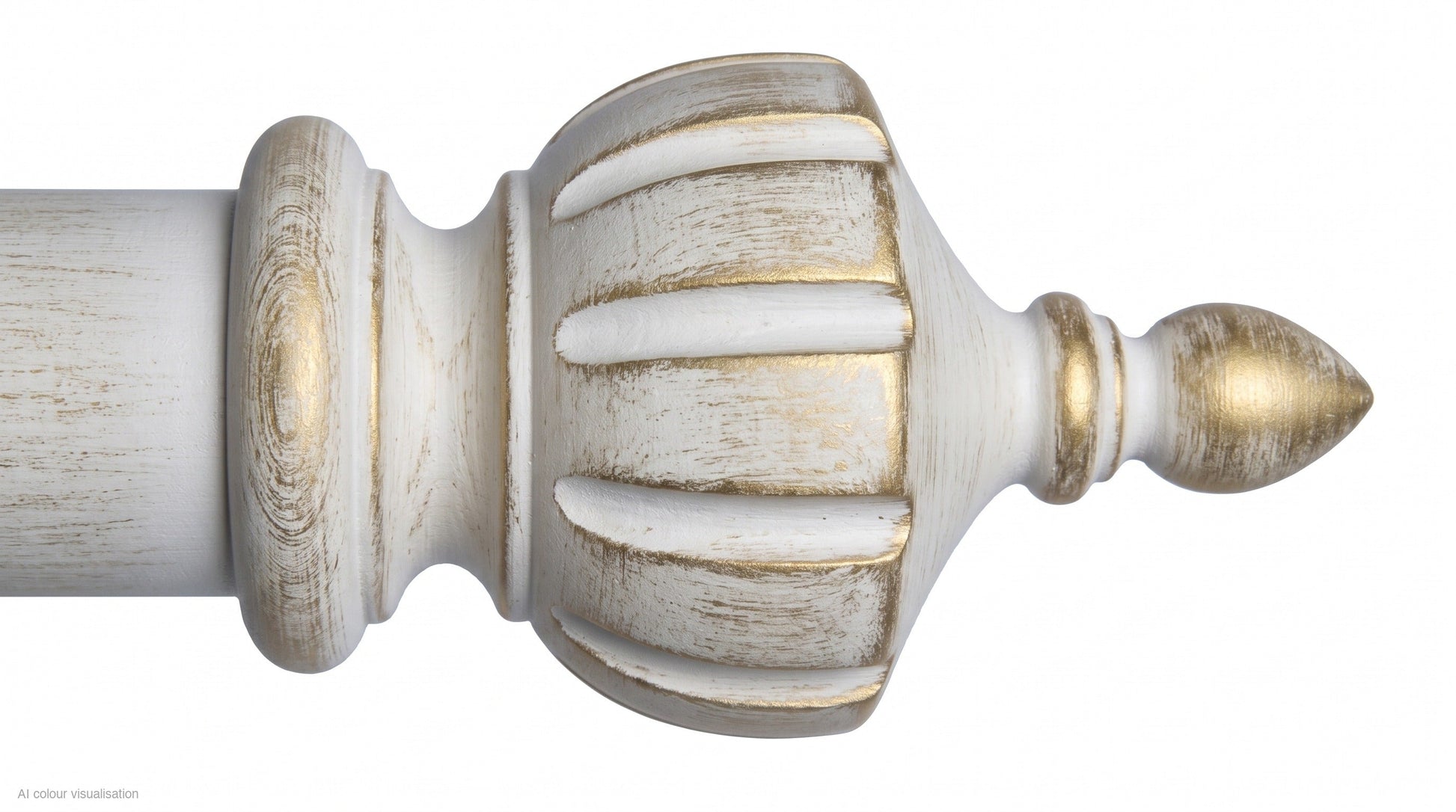 Crown finial – Gold over White (AI colour visualisation)