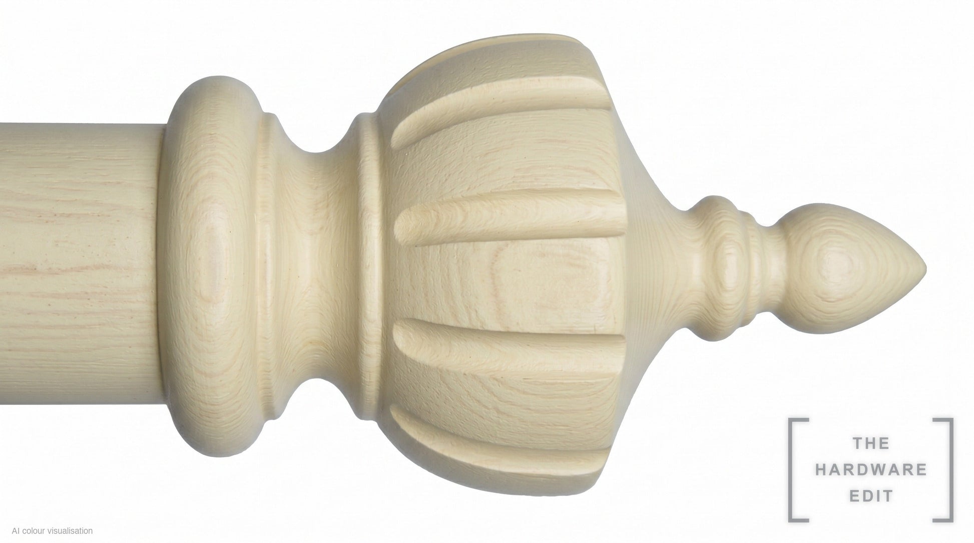 Crown finial – Ivory Woodwash (AI colour visualisation)