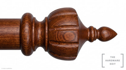 Crown finial – Natural Mahogany (AI colour visualisation)