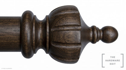 Crown finial – Walnut (AI colour visualisation)