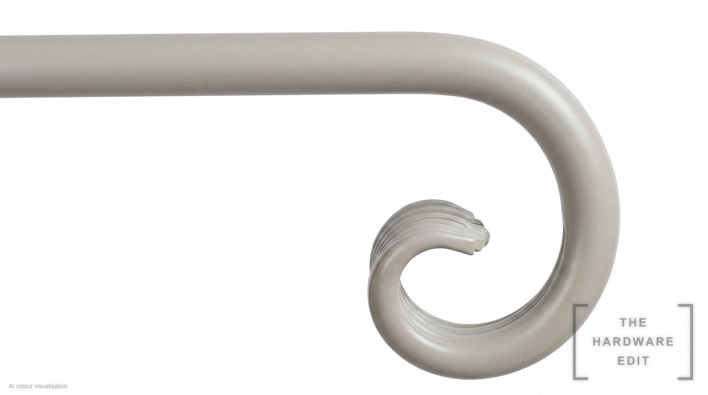Curl finial – Ash (AI colour visualisation)