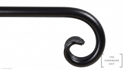 Curl finial – Black (AI colour visualisation)