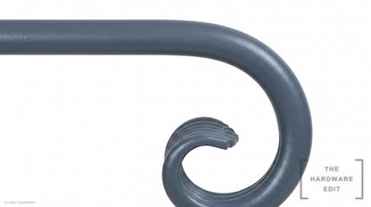 Curl finial – Slate (AI colour visualisation)