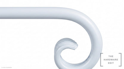 Curl finial – White (AI colour visualisation)