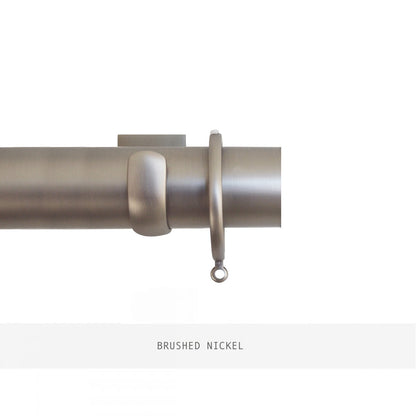 Jones Esquire 50mm Metal Curtain Pole, Brushed Nickel