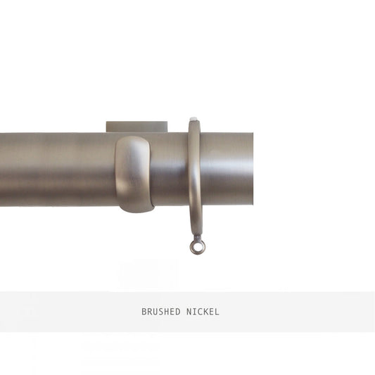 Jones Esquire 50mm Metal Curtain Pole, Brushed Nickel