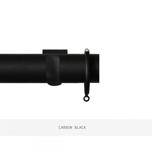 Jones Esquire 50mm Metal Curtain Pole, Carbon Black