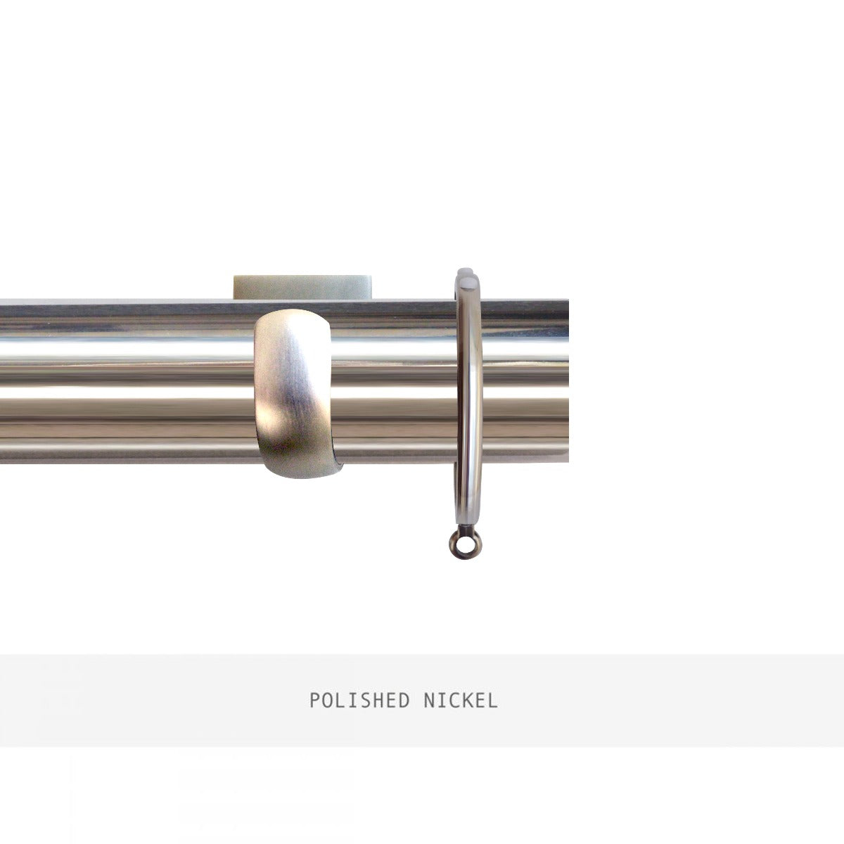 Jones Esquire 50mm Metal Curtain Pole, Polished Nickel