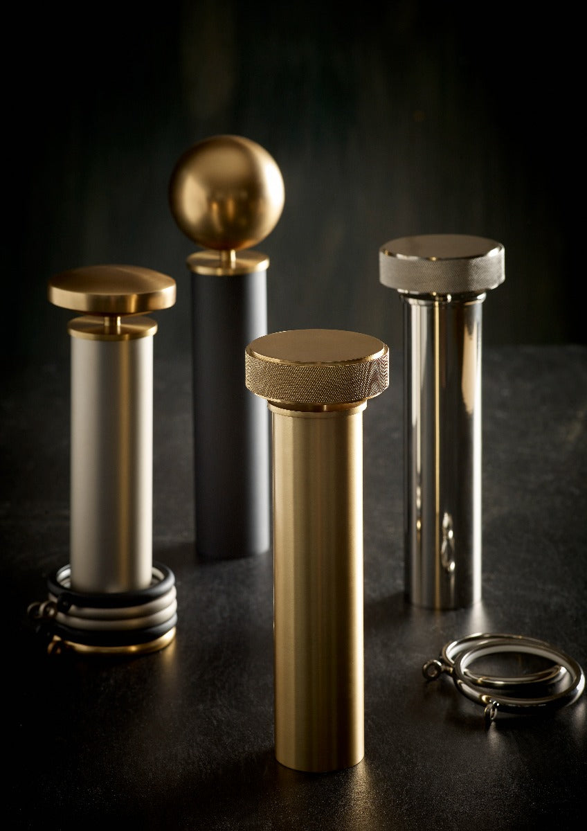 Jones Esquire 50mm Metal Curtain Pole, Polished Nickel