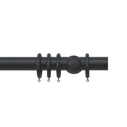 Jones Estate 48mm Wooden Curtain Pole, Charcoal