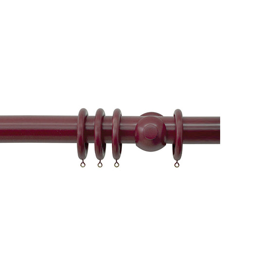 Jones Estate 48mm Wooden Curtain Pole, Claret