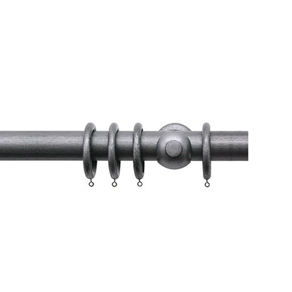 Jones Florentine 48mm Wooden Curtain Pole, Pewter