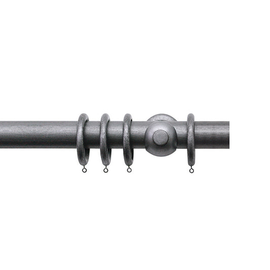 Jones Grande 63mm Wooden Curtain Pole, Pewter