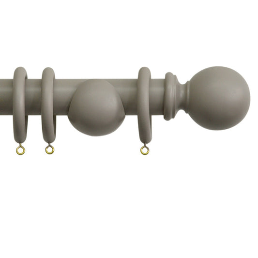 Jones Shore 35mm Wooden Curtain Pole, Clay