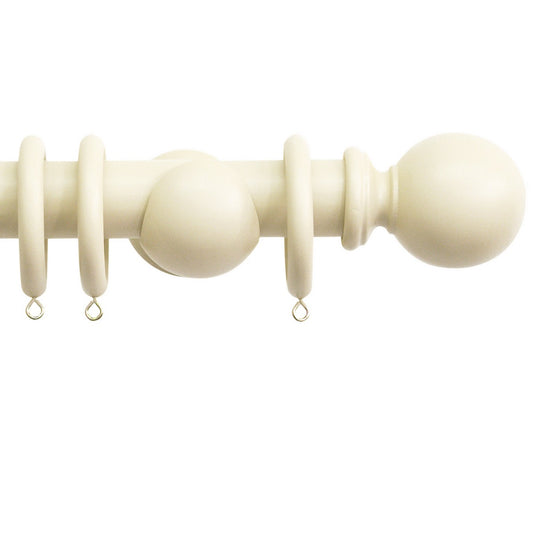 Jones Shore 35mm Wooden Curtain Pole, Ghost