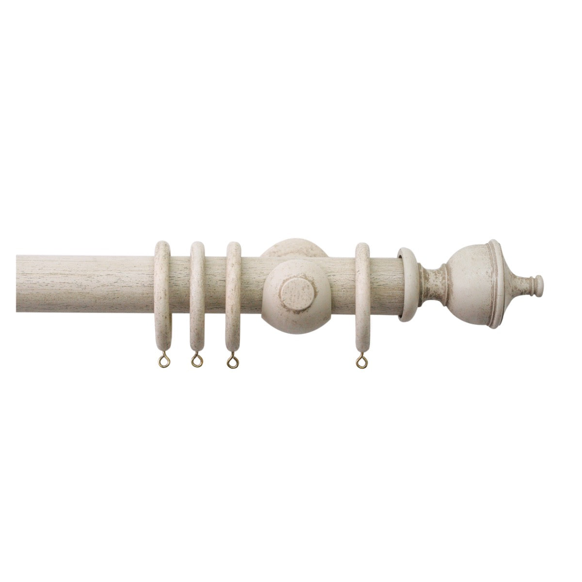Jones Hardwick 40mm Wooden Curtain Pole, Putty